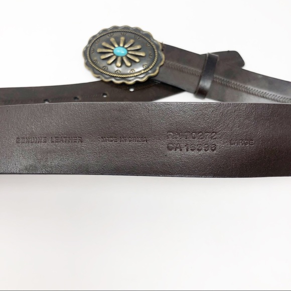 Liz Claiborne Boho Chic Leather Belt Size L - Picture 3 of 7